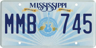 MS license plate MMB745