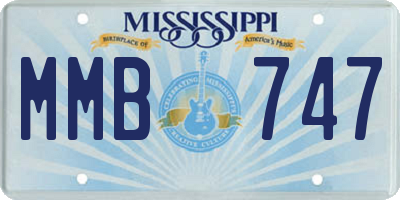 MS license plate MMB747