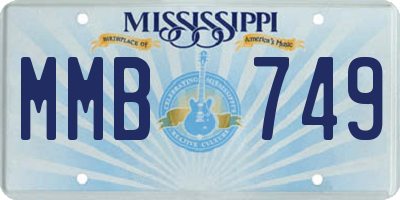 MS license plate MMB749