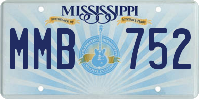 MS license plate MMB752