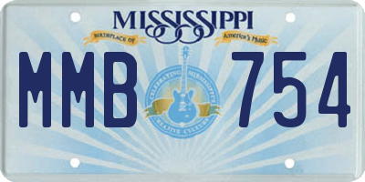 MS license plate MMB754