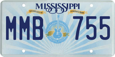 MS license plate MMB755