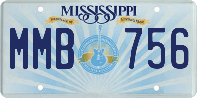 MS license plate MMB756