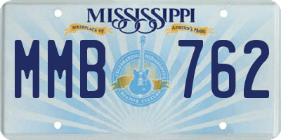 MS license plate MMB762