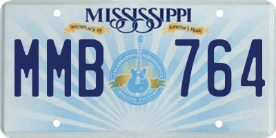 MS license plate MMB764