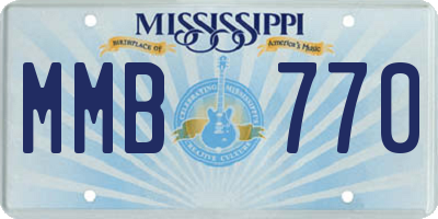 MS license plate MMB770