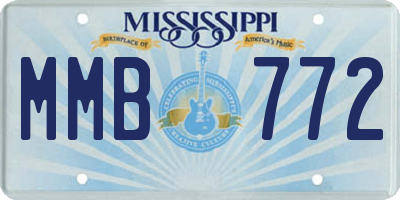 MS license plate MMB772