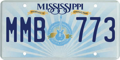 MS license plate MMB773