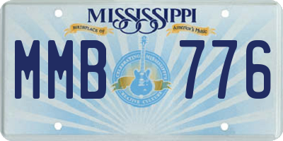 MS license plate MMB776