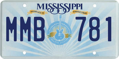 MS license plate MMB781
