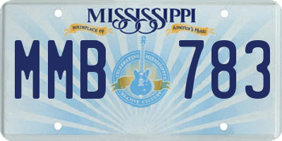 MS license plate MMB783