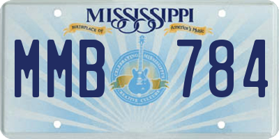 MS license plate MMB784