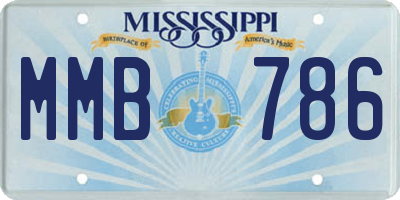 MS license plate MMB786