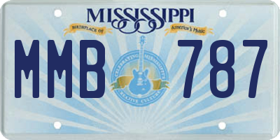 MS license plate MMB787