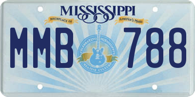 MS license plate MMB788