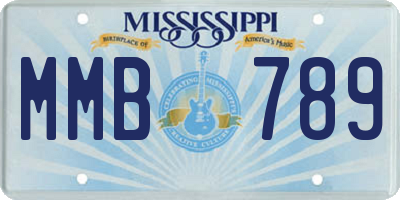 MS license plate MMB789