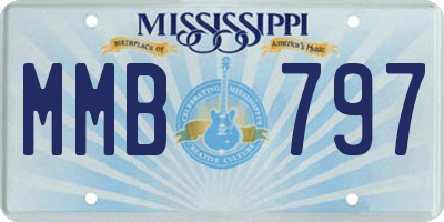 MS license plate MMB797