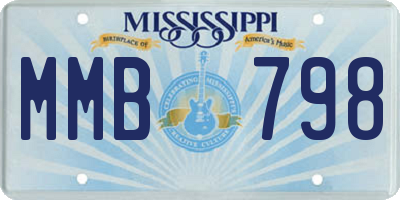 MS license plate MMB798