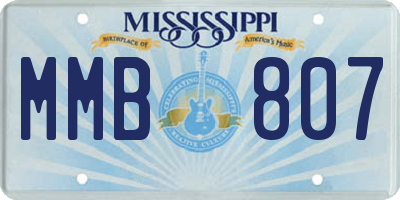 MS license plate MMB807