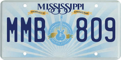 MS license plate MMB809