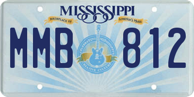 MS license plate MMB812
