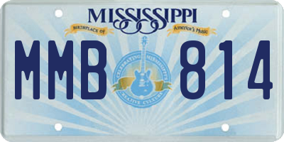 MS license plate MMB814