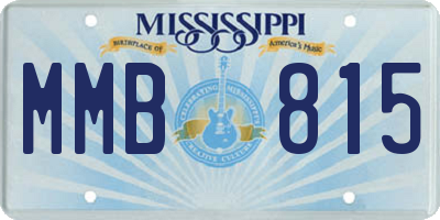 MS license plate MMB815