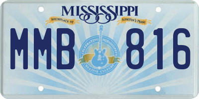 MS license plate MMB816