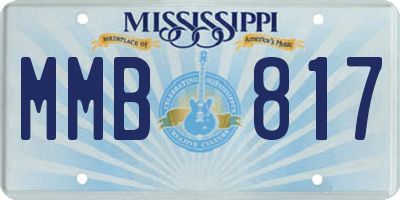 MS license plate MMB817