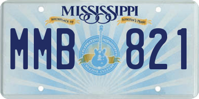 MS license plate MMB821