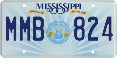 MS license plate MMB824