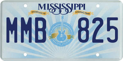MS license plate MMB825