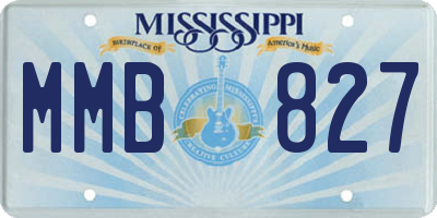 MS license plate MMB827