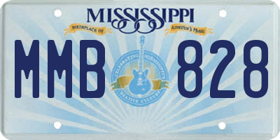 MS license plate MMB828
