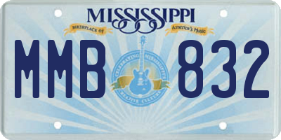 MS license plate MMB832