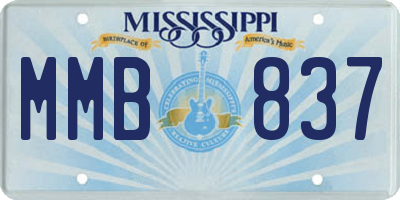 MS license plate MMB837