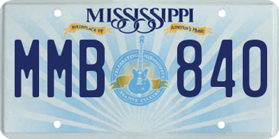 MS license plate MMB840