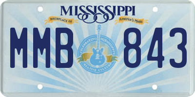 MS license plate MMB843