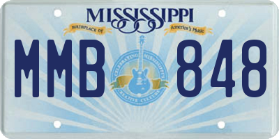 MS license plate MMB848