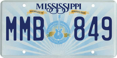 MS license plate MMB849