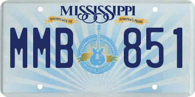 MS license plate MMB851