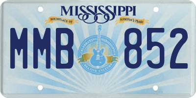 MS license plate MMB852