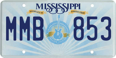 MS license plate MMB853