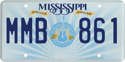 MS license plate MMB861