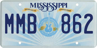 MS license plate MMB862