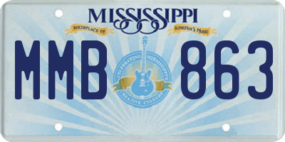 MS license plate MMB863