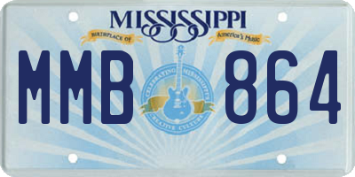 MS license plate MMB864