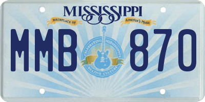 MS license plate MMB870