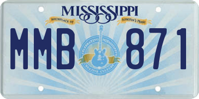 MS license plate MMB871