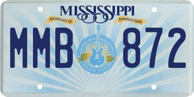 MS license plate MMB872